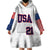 (Custom Personalised) United States 2023 Baseball Classic Uniform USA Flag Wearable Blanket Hoodie - Wonder Print Shop