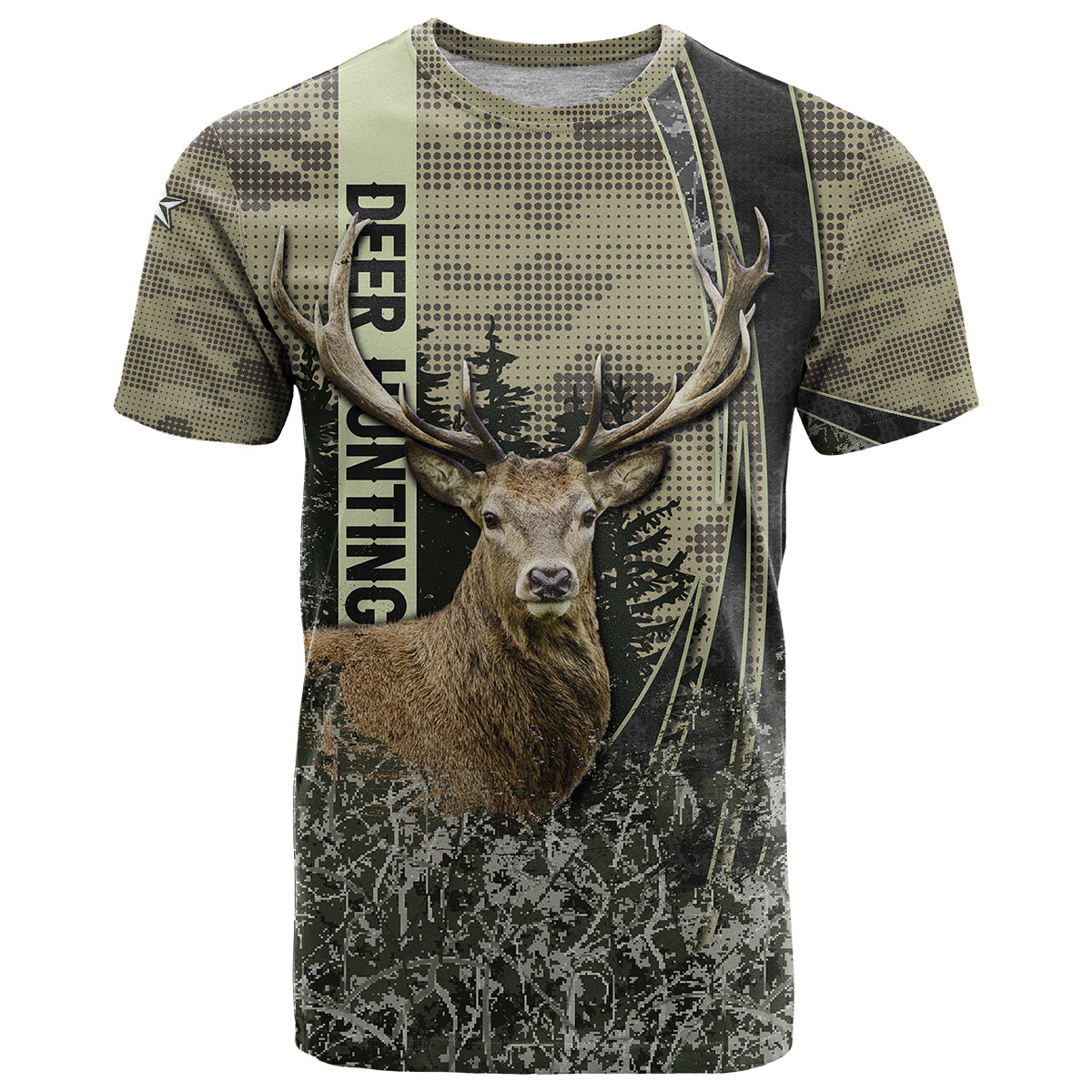 deer-hunting-camouflaged-modern-abstract-t-shirt