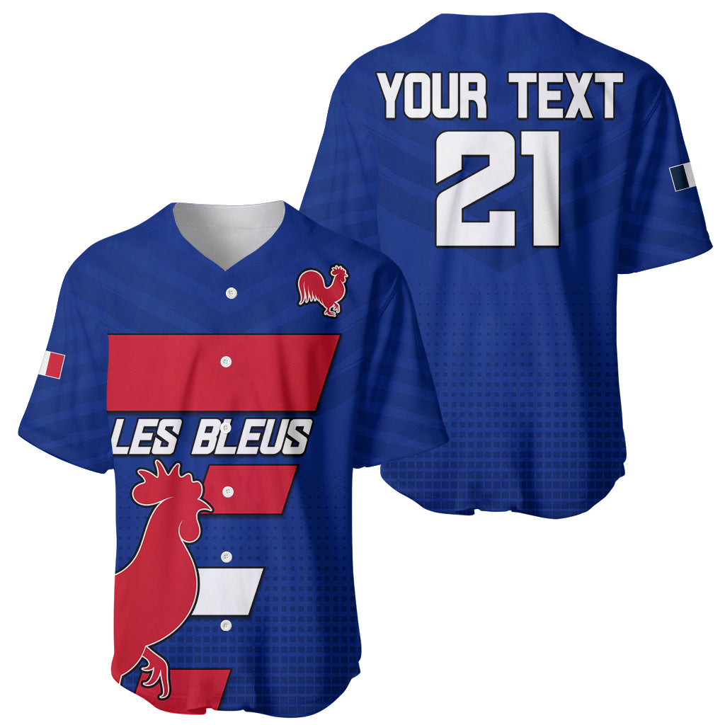 (Custom Personalised) France Rugby 7s Come On Les Bleus Baseball Jersey LT9 - Wonder Print Shop