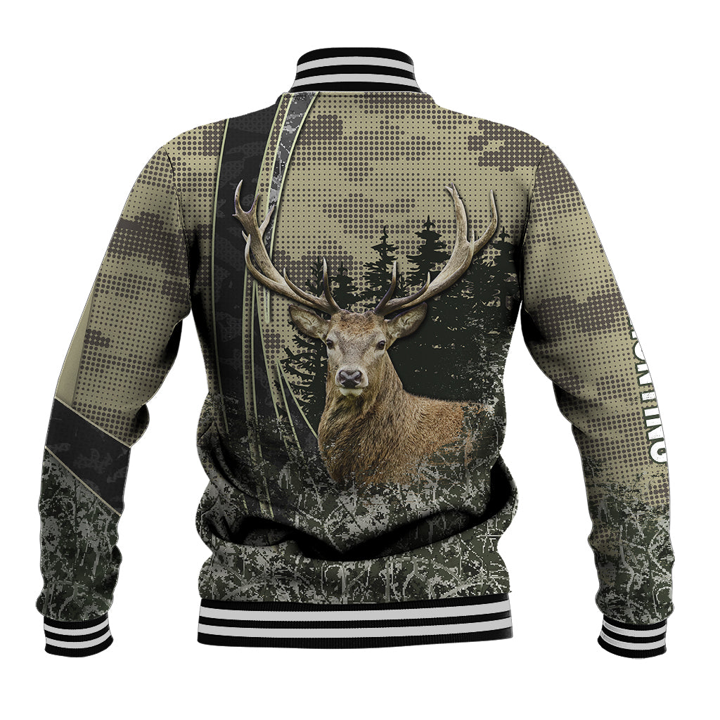 Deer Hunting Camouflaged Modern Abstract Baseball Jacket - Wonder Print Shop