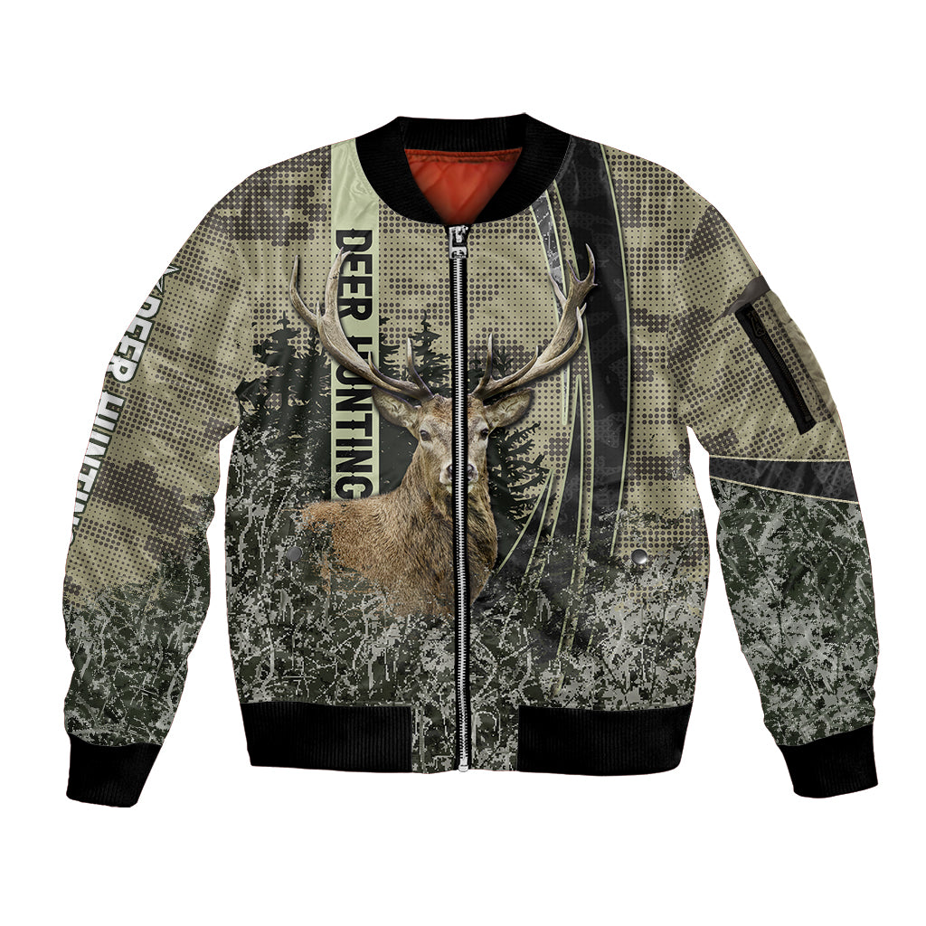 deer-hunting-camouflaged-modern-abstract-sleeve-zip-bomber-jacket