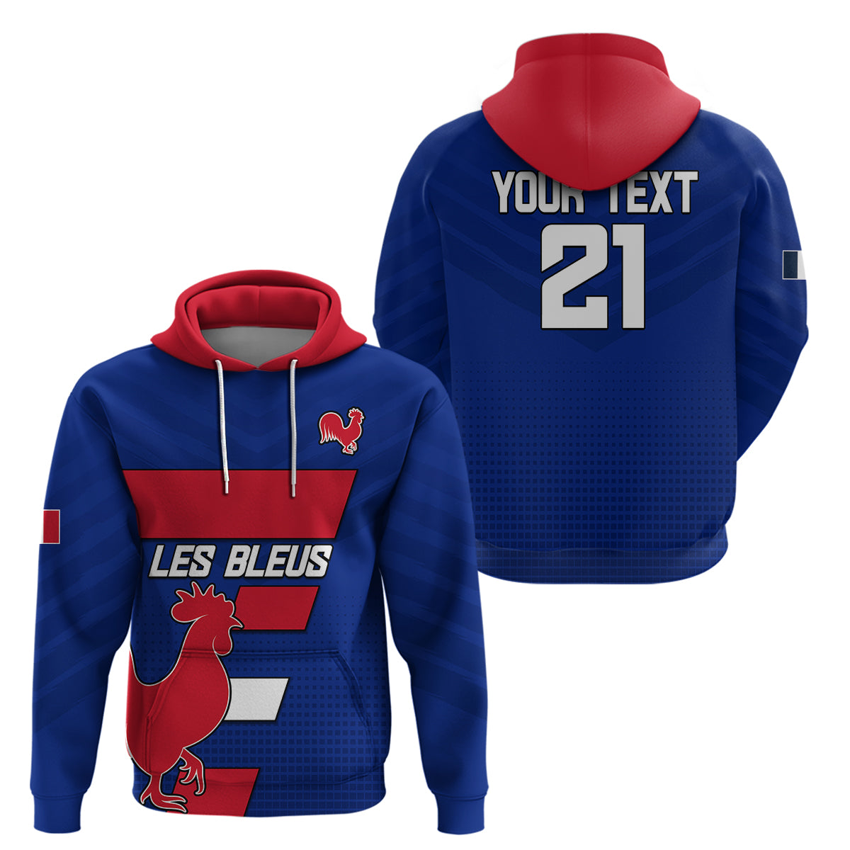 Custom France Rugby 7s Hoodie Come On Les Bleus Hoodie - Wonder Print Shop