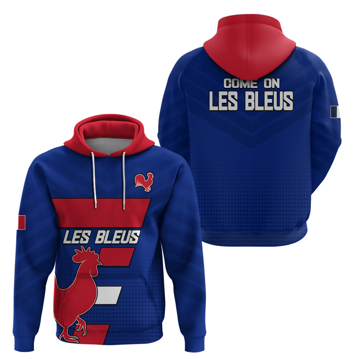 France Rugby 7s Come On Les Bleus Hoodie - Wonder Print Shop