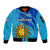 Uruguay Rugby 7s Sporty Style Sleeve Zip Bomber Jacket - Wonder Print Shop