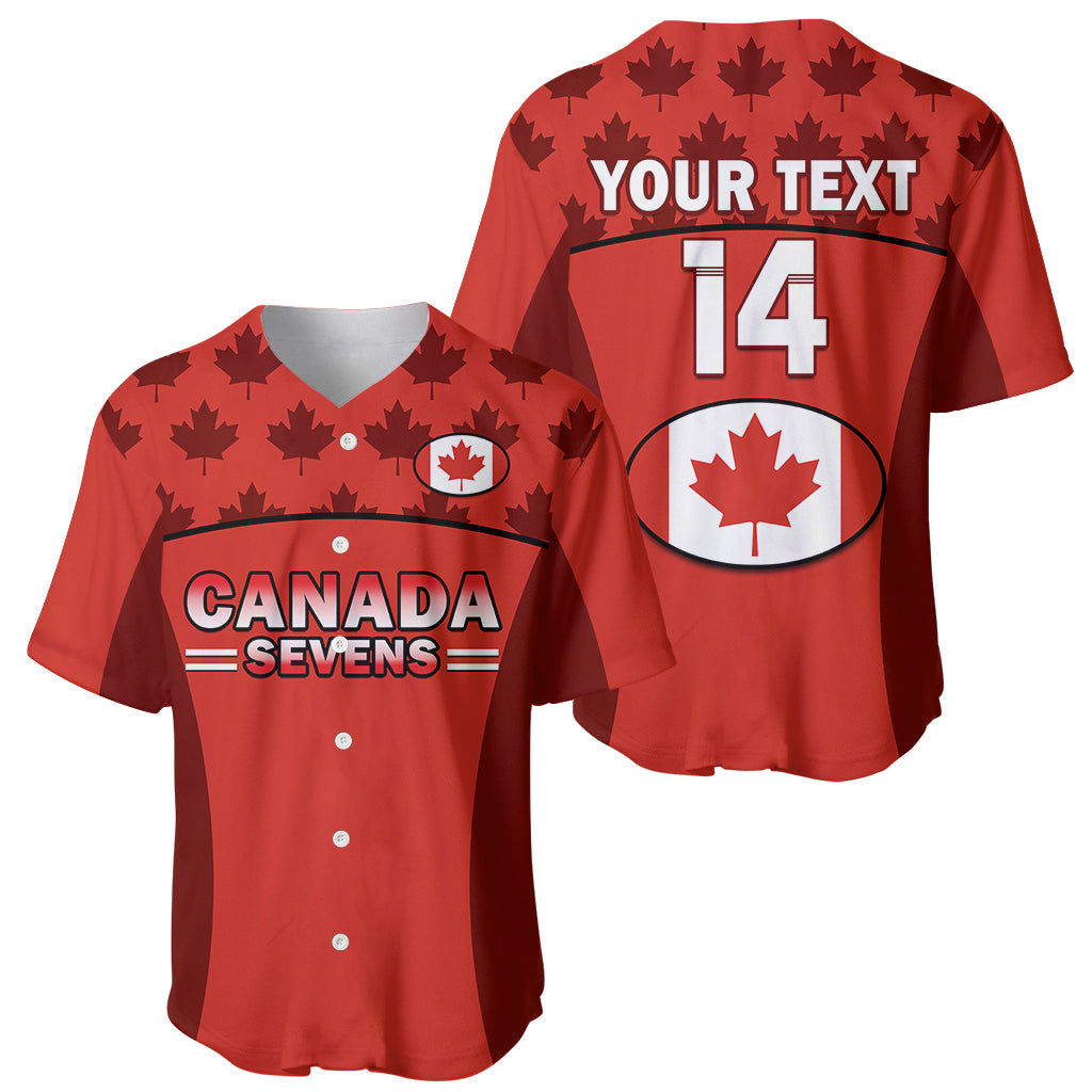 (Custom Text And Number) Canada Rugby 7s Sporty Style Baseball Jersey - Wonder Print Shop