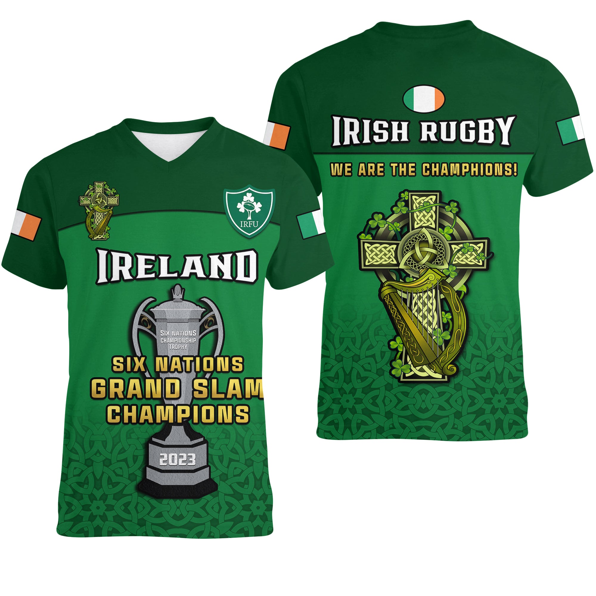 ireland-rugby-2023-champions-six-nations-irish-proud-women-v-neck-t-shirt