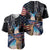 Deer Hunting American Flag Tie Dye Forest Painting Pattern Baseball Jersey - Wonder Print Shop