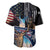 Deer Hunting American Flag Tie Dye Forest Painting Pattern Baseball Jersey - Wonder Print Shop