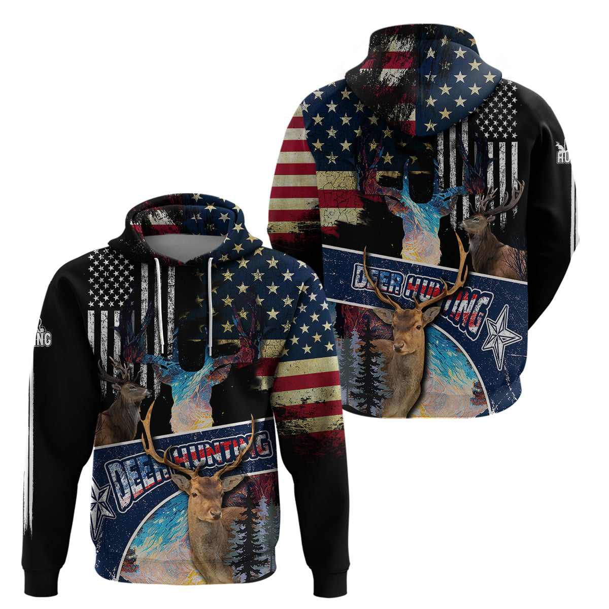 deer-hunting-american-flag-tie-dye-forest-painting-pattern-hoodie