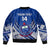 (Custom Text And Number) Samoan Rugby Manu Samoa 7s Polynesian Pattern Bomber Jacket - Wonder Print Shop