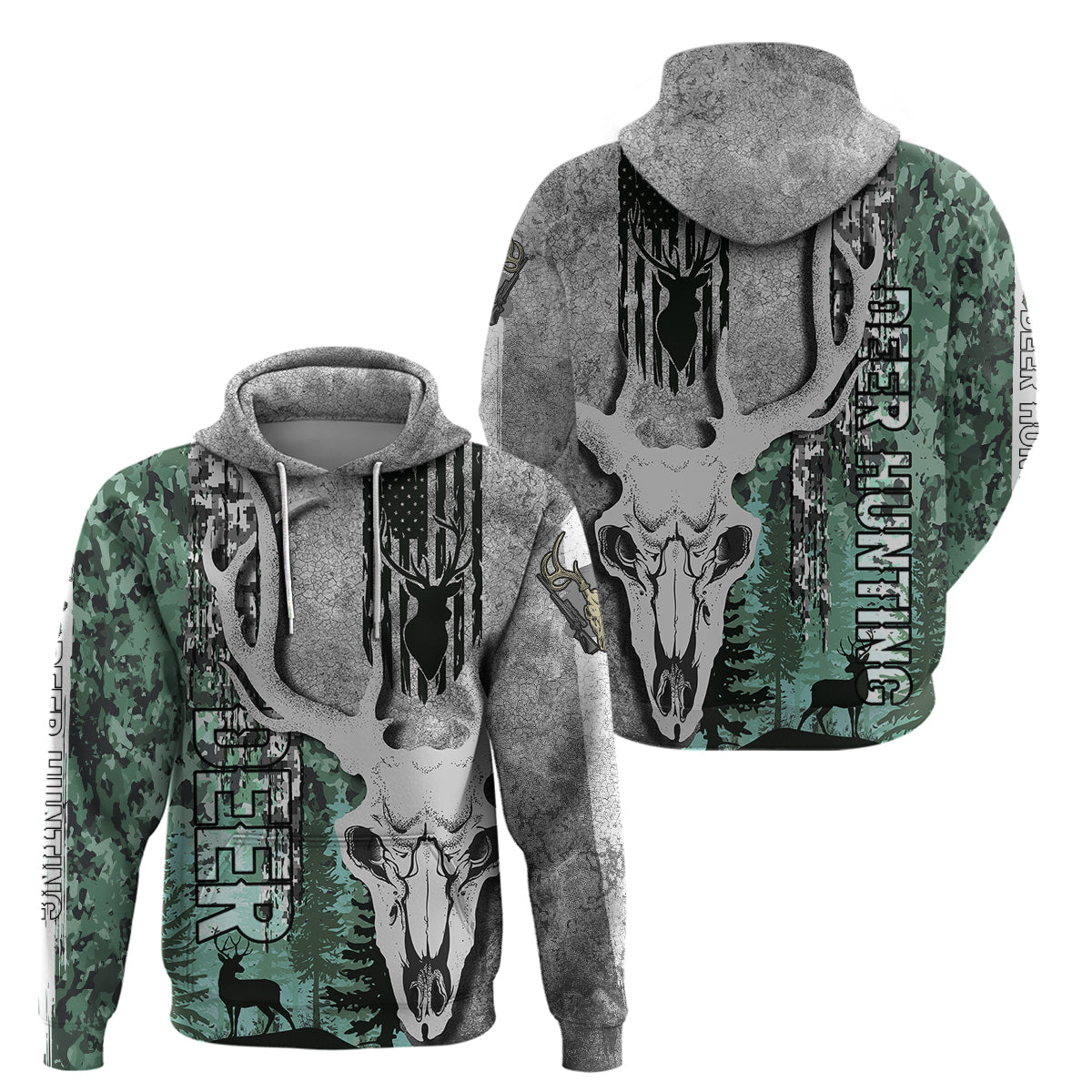 deer-hunting-abstract-dark-forest-pattern-hoodie