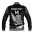 (Custom Text And Number) Aotearoa Rugby Sevens All Black Tiki Fern Baseball Jacket - Wonder Print Shop