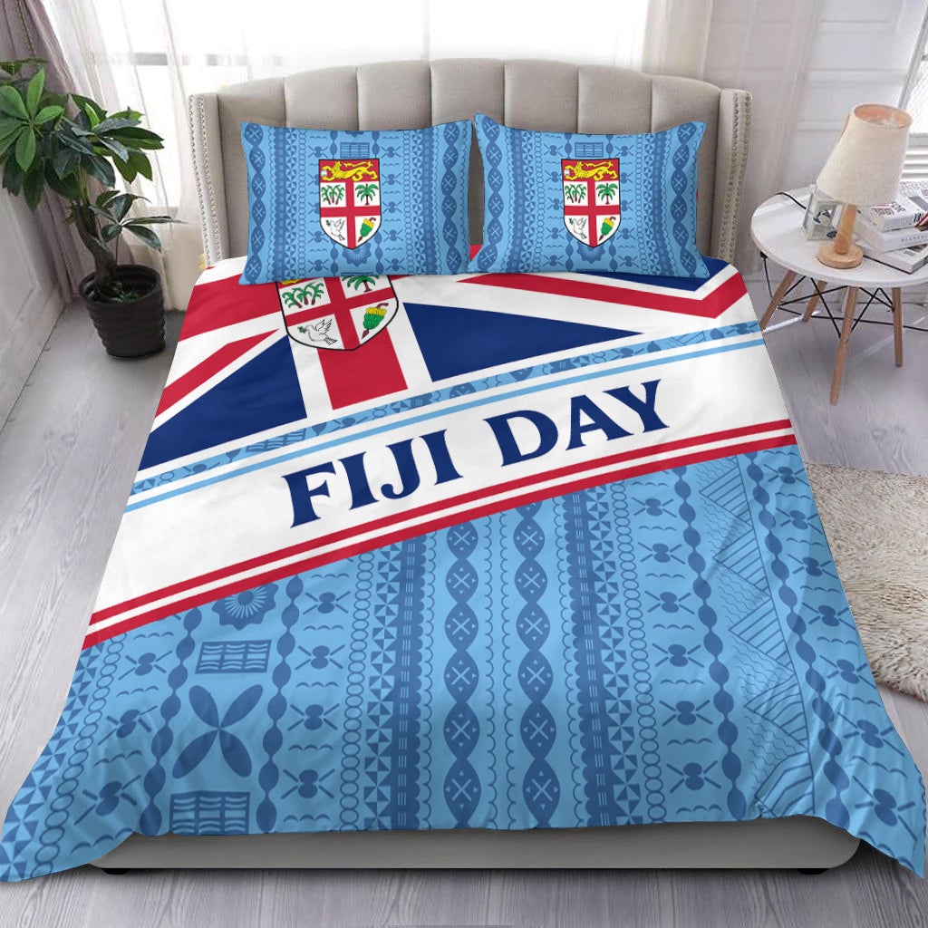 Fiji Day Bedding Set - Tapa Pattern With Flag LT12 - Wonder Print Shop