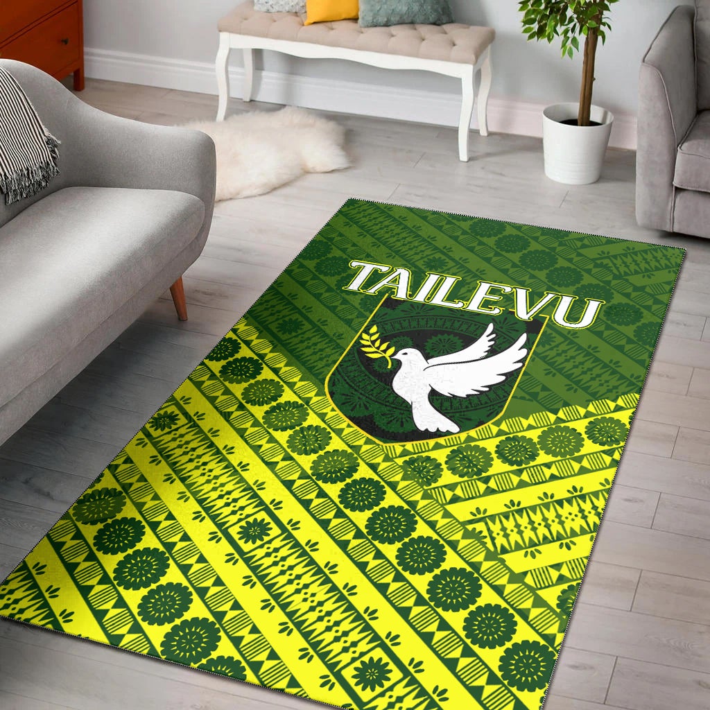 Tailevu Rugby Union Fiji Area Rug Tapa Pattern LT12 - Wonder Print Shop