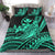 Hawaii Humpback Whale With Hibiscus Tribal Turquoise Bedding Set LT12 - Wonder Print Shop