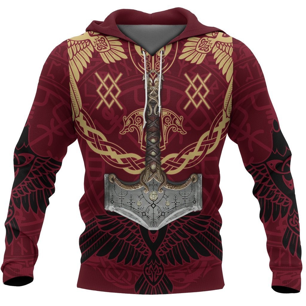 Viking Clothing Mjolnir Of Odin Viking Hoodie RLT12 - Wonder Print Shop