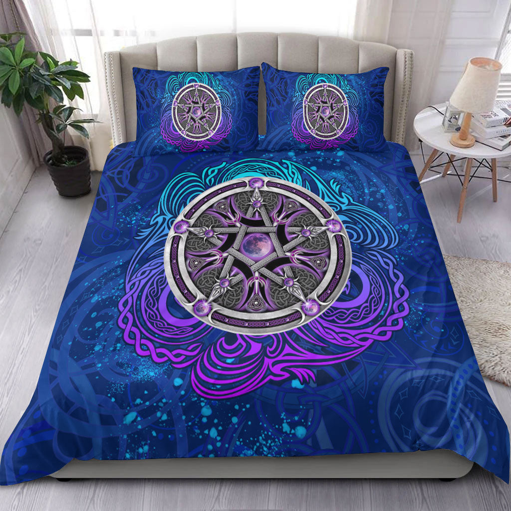 Celtic Pentagram With Triskele Bedding Set LT12 - Wonder Print Shop