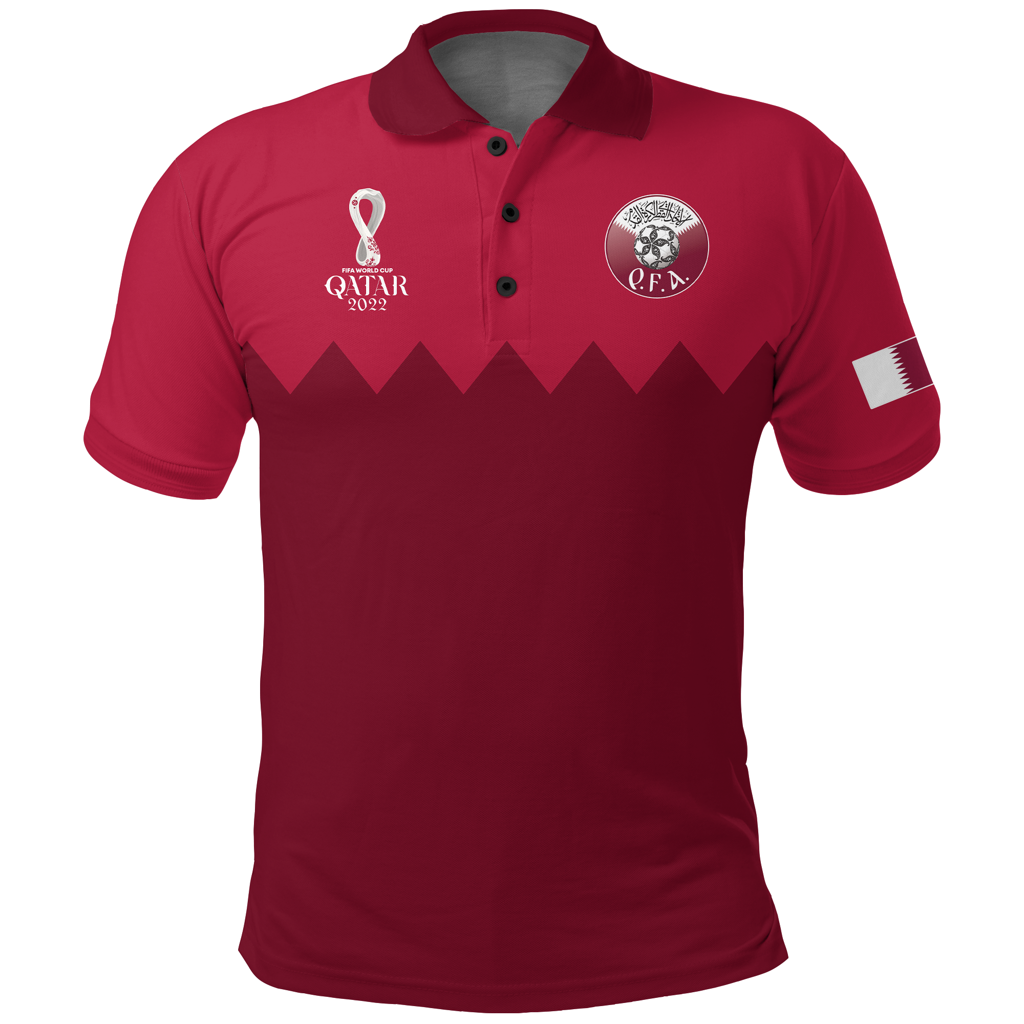 Qatar Polo Shirt Football 2022 LT2 - Wonder Print Shop