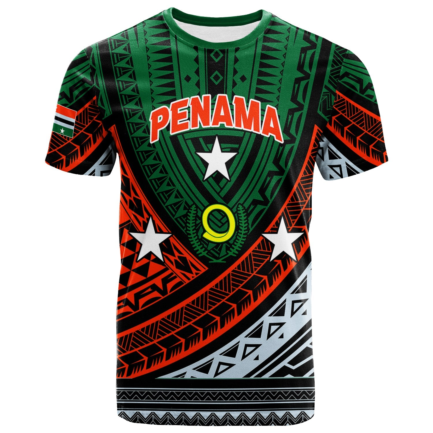 Custom Vanuatu Penama Province Tribal Pattern T Shirt LT12 - Wonder Print Shop