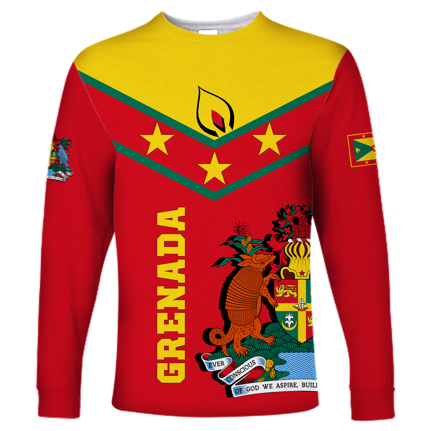 Grenada Long Sleeve Shirt - Proud Grenadian LT12 - Wonder Print Shop