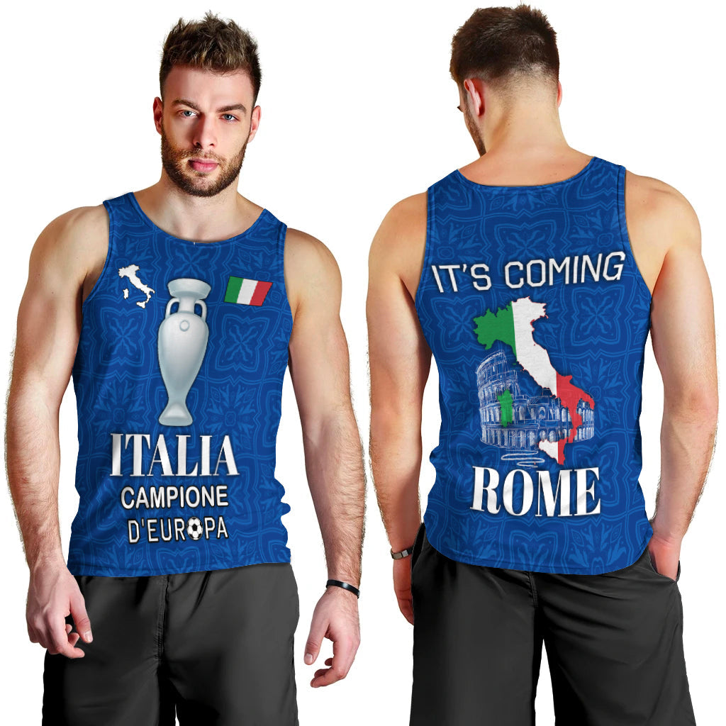 italia-campione-deuropa-it-is-coming-to-rome-men-tank-top-blue