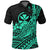 Hawaii Humpback Whale With Hibiscus Tribal Turquoise Polo Shirt LT12 - Wonder Print Shop