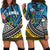 Custom Personalised Vanuatu Sanma Province Tribal Pattern Hoodie Dress LT12 - Wonder Print Shop