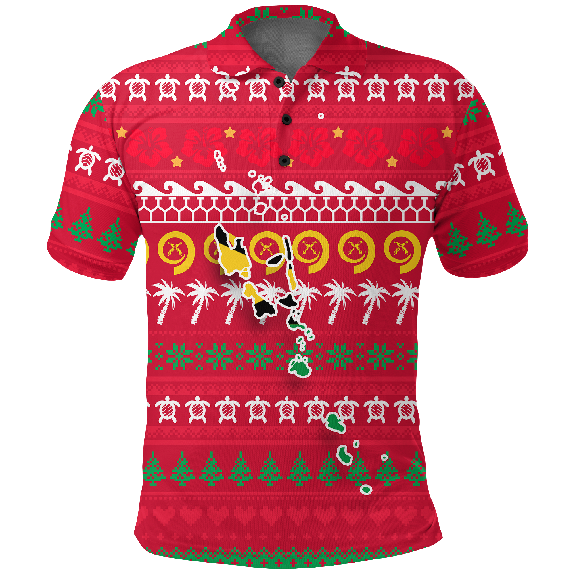 Vanuatu Polo Shirt Christmas Ugly Christmas LT12 - Wonder Print Shop