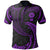 American Samoa Polynesian Polo Shirt Purple Tribal Wave - Wonder Print Shop