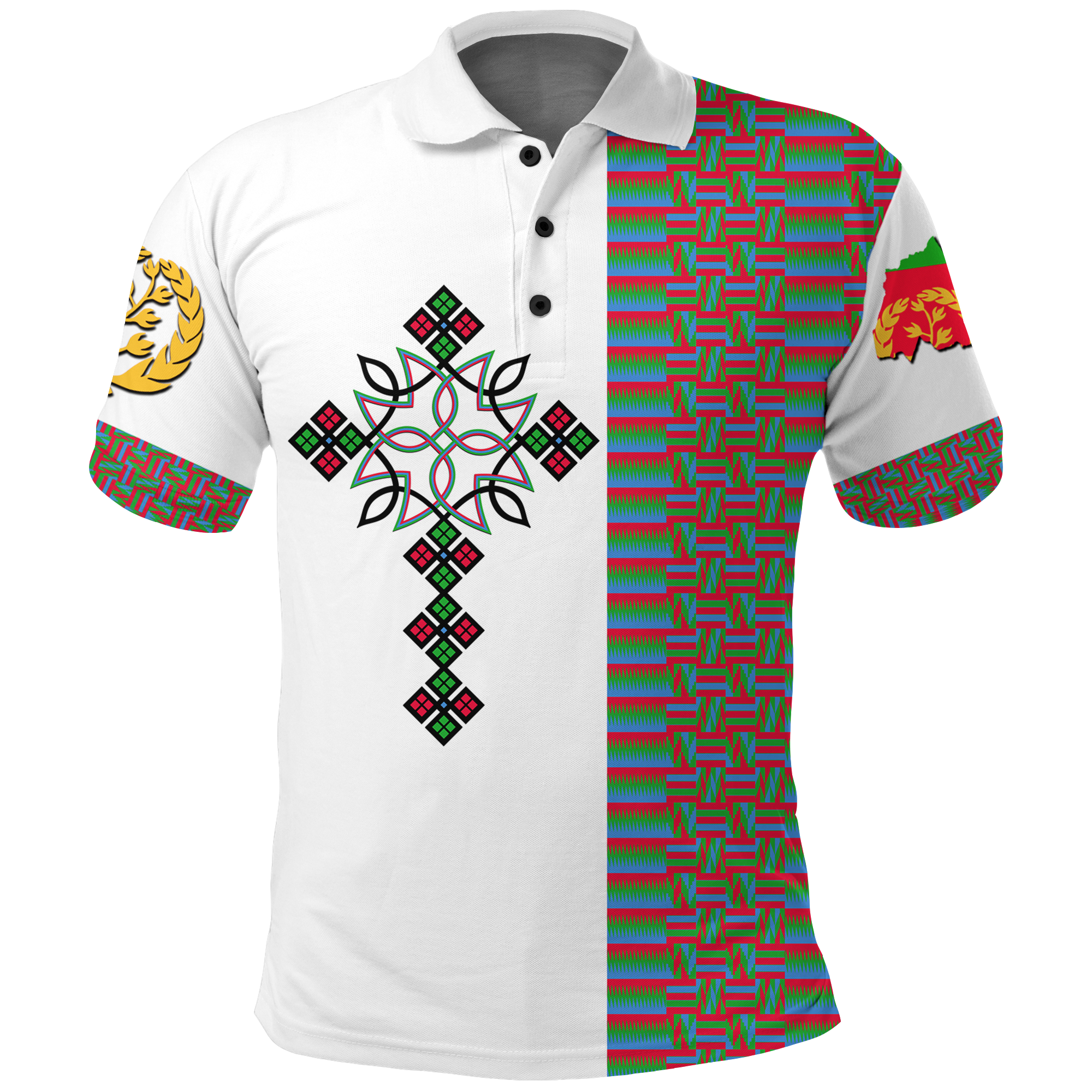 Eritrea Art Cross Polo Shirt LT12 - Wonder Print Shop