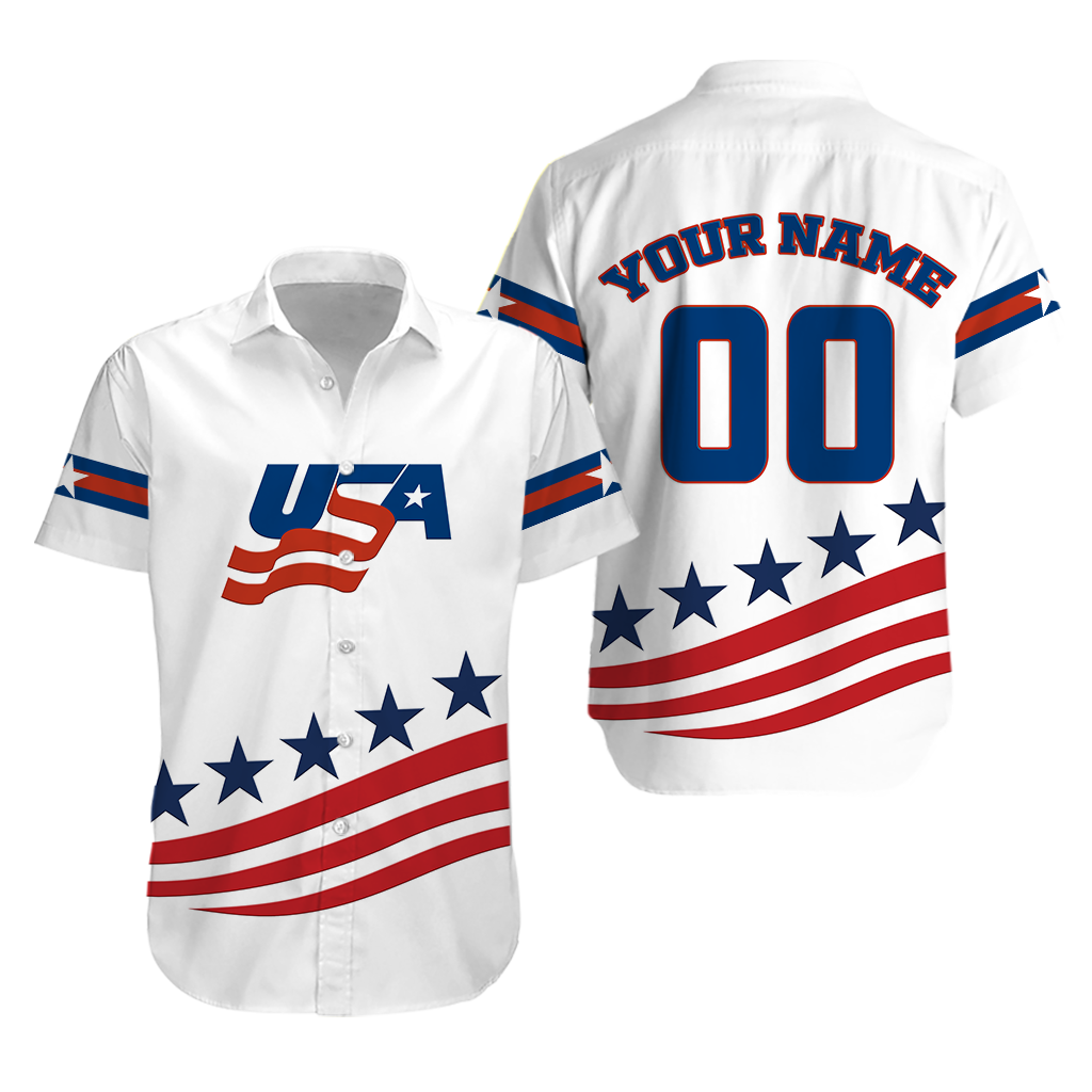 (Custom Personalised) USA Hockey Pride Hawaiian Shirt LT12 - Wonder Print Shop