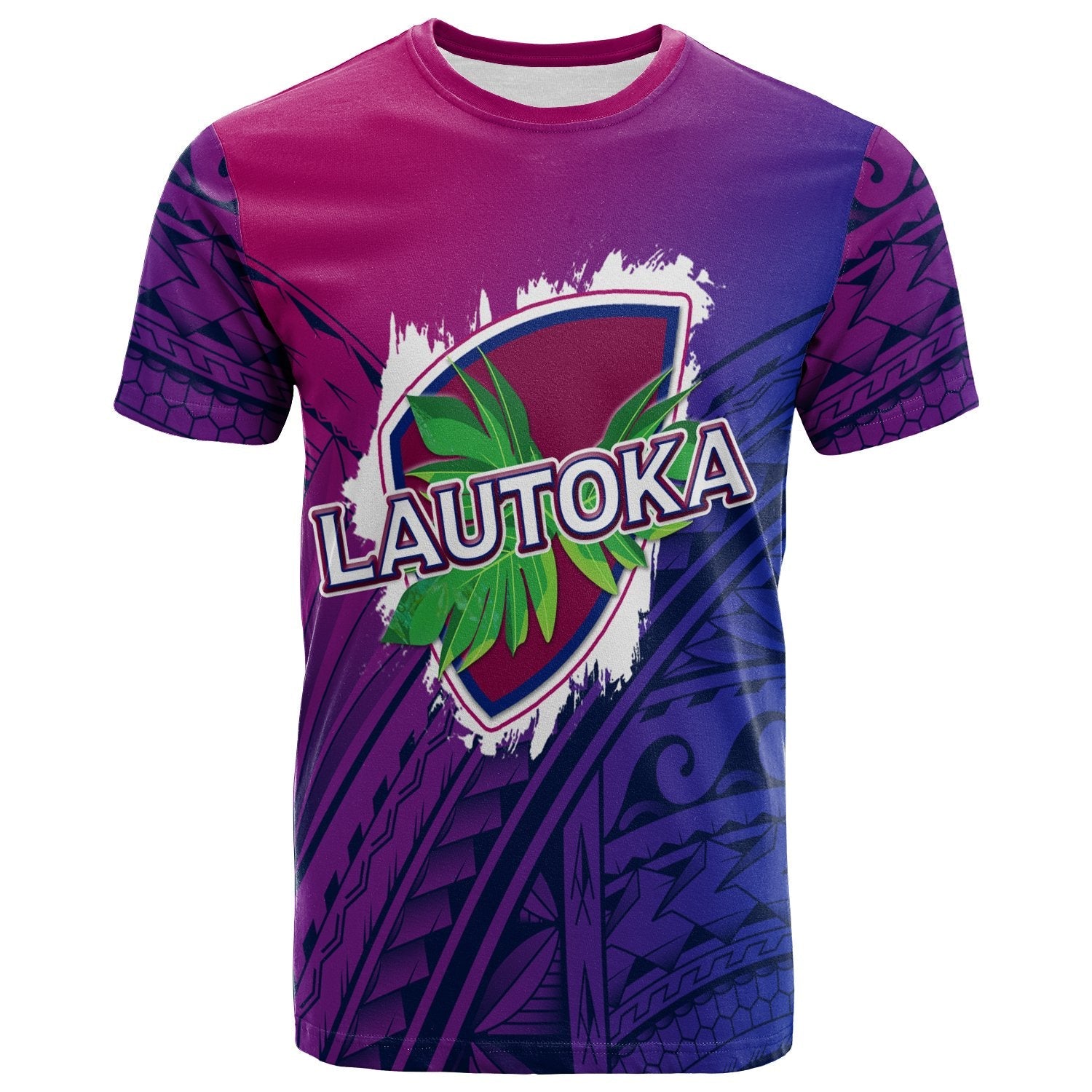 Custom Lautoka Rugby Union Fiji T Shirt Tribal Tattoo LT12 - Wonder Print Shop