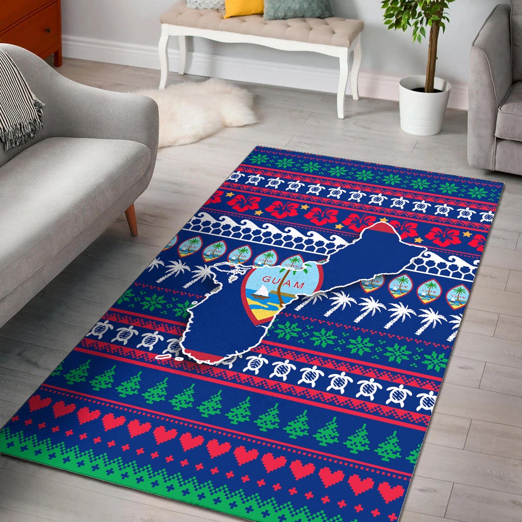 Guam Christmas Area Rug - Ugly Christmas LT12 - Wonder Print Shop