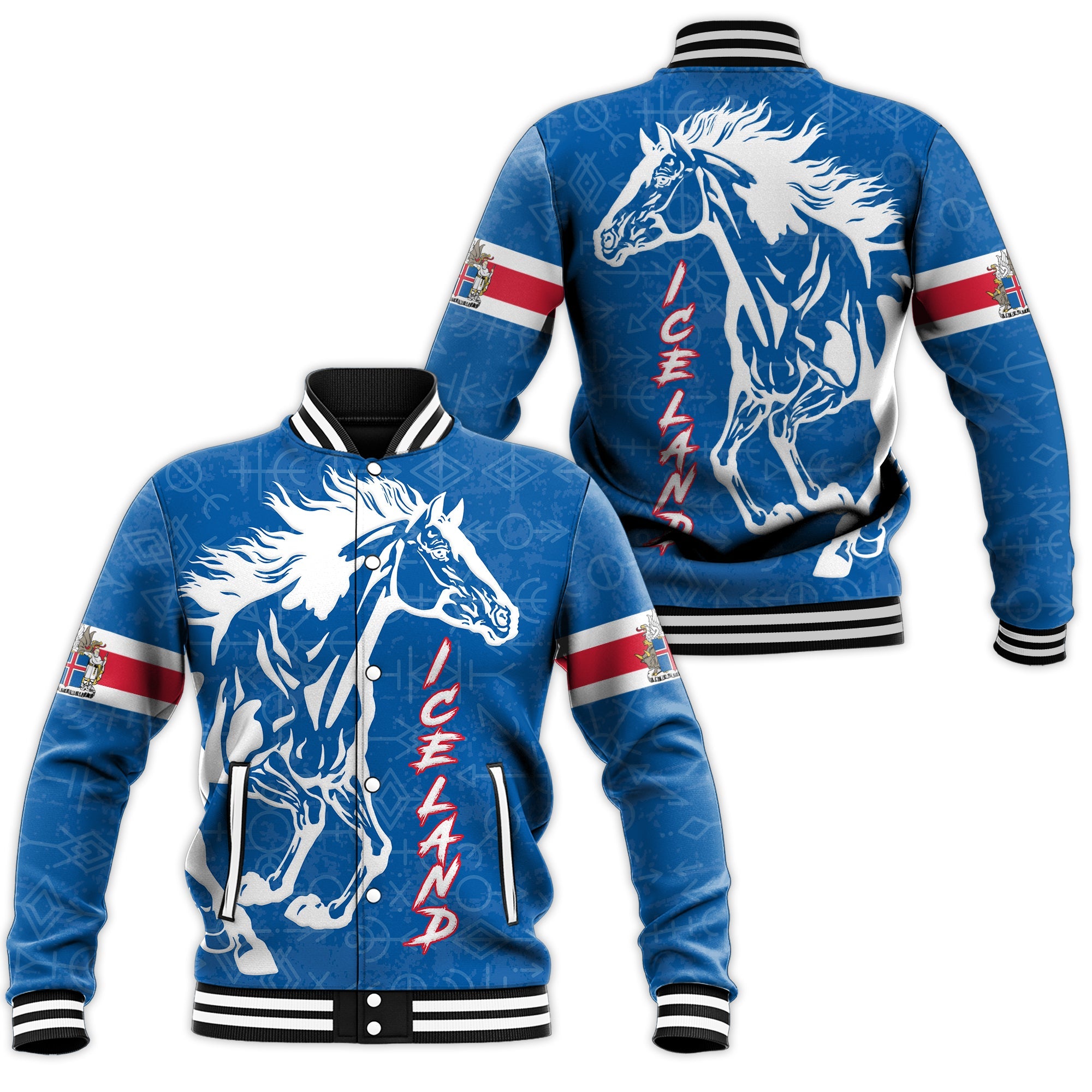 Icelandic Horse Pride Baseball Jacket LT12 - Wonder Print Shop