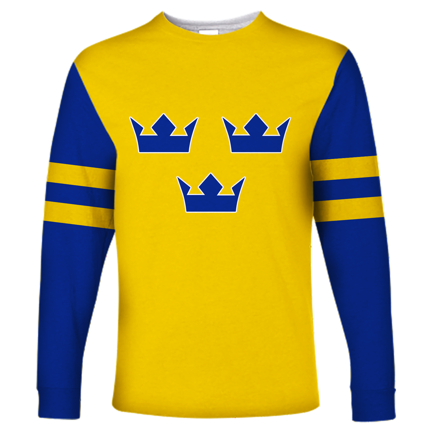 (Custom Personalised) Sweden Hockey Pride Long Sleeve Shirt LT12 - Wonder Print Shop