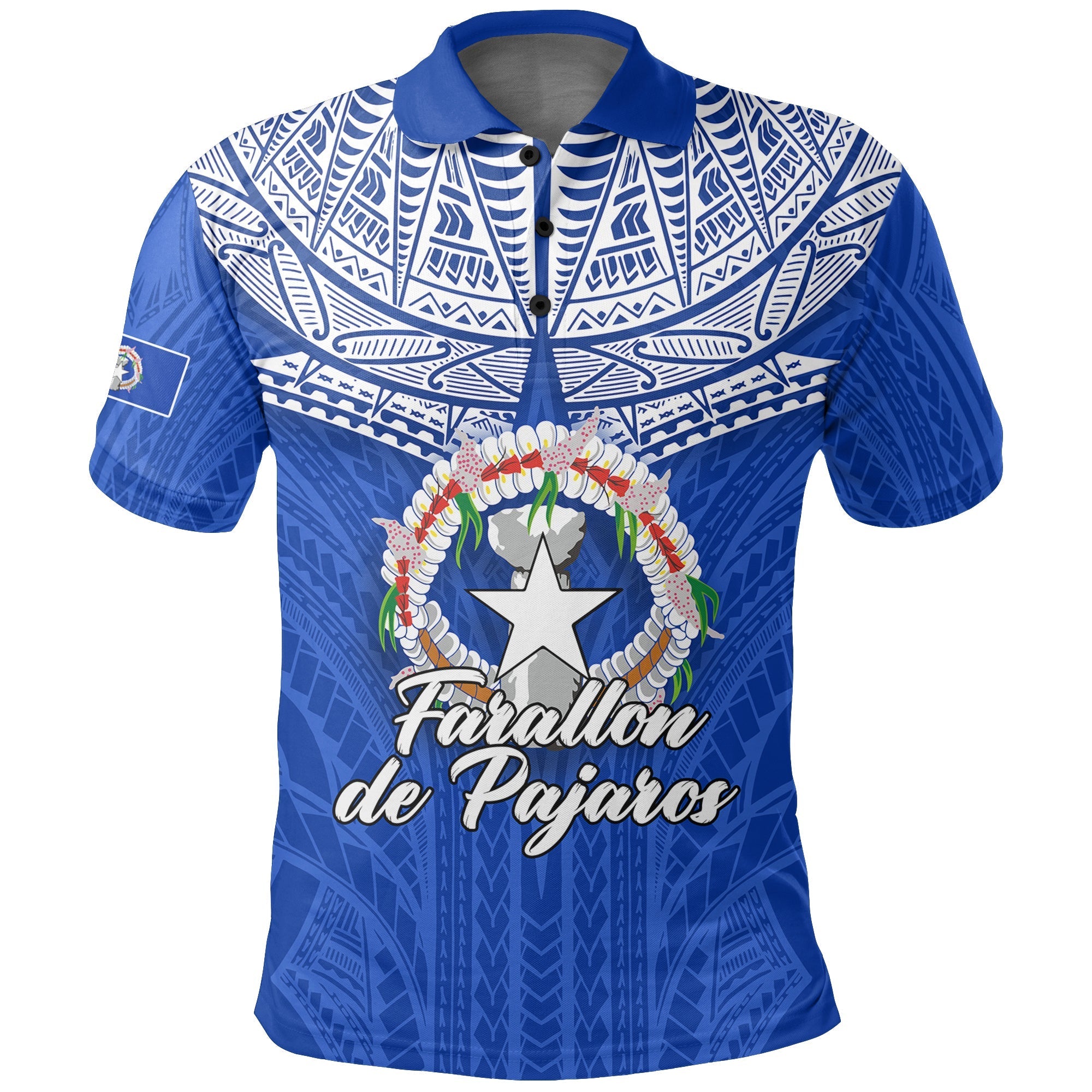 Custom Northern Mariana Islands Polo Shirt Farallon de Pajaros LT12 - Wonder Print Shop