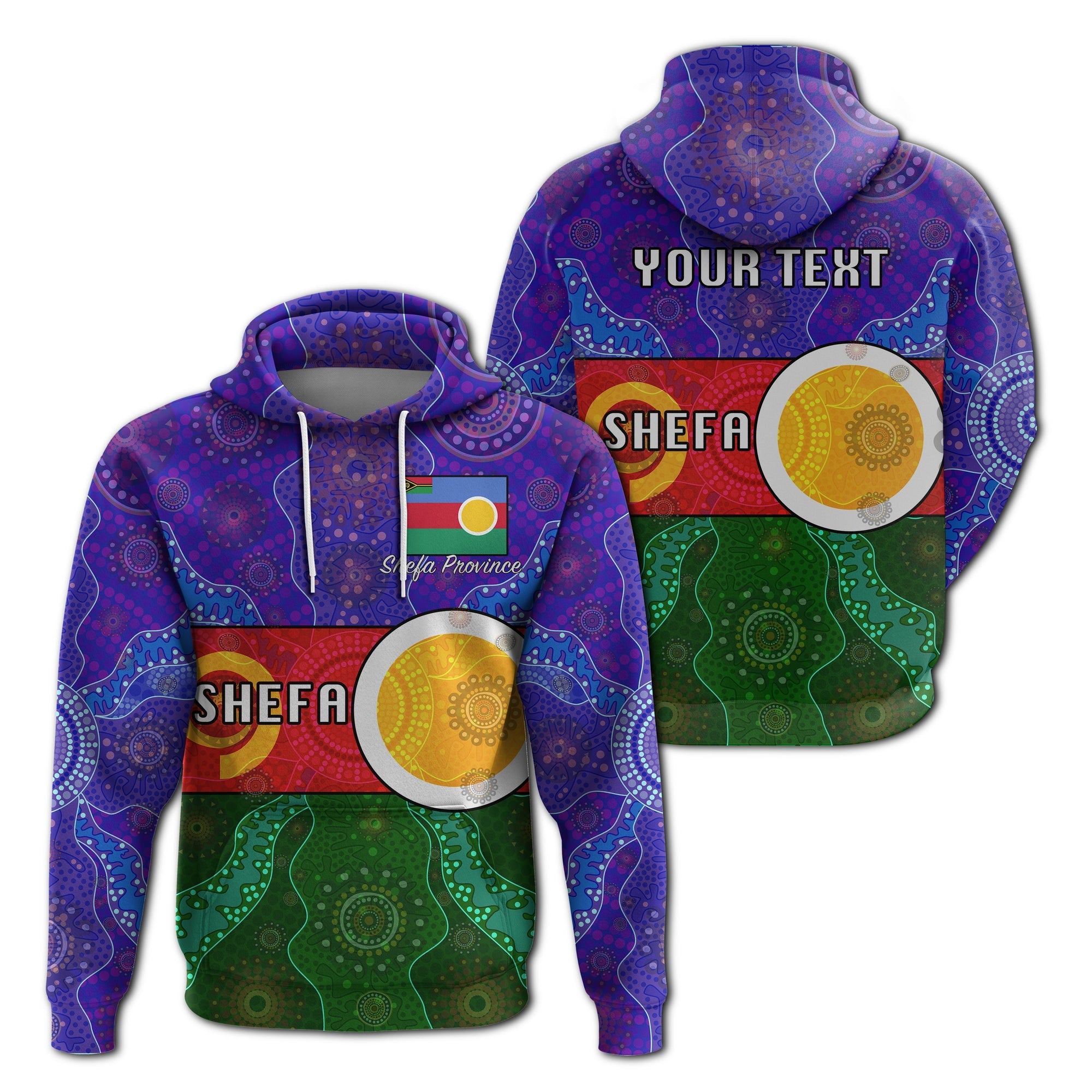 Custom Shefa Province Hoodie Aboriginal Patterns LT20 - Wonder Print Shop