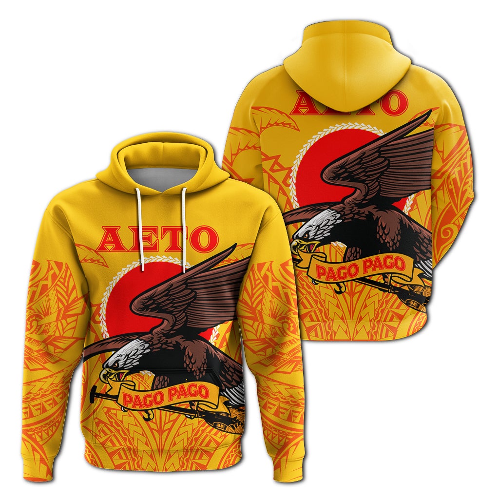 American Samoa Hoodie Aeto Pago Pago Eagle LT12 - Wonder Print Shop