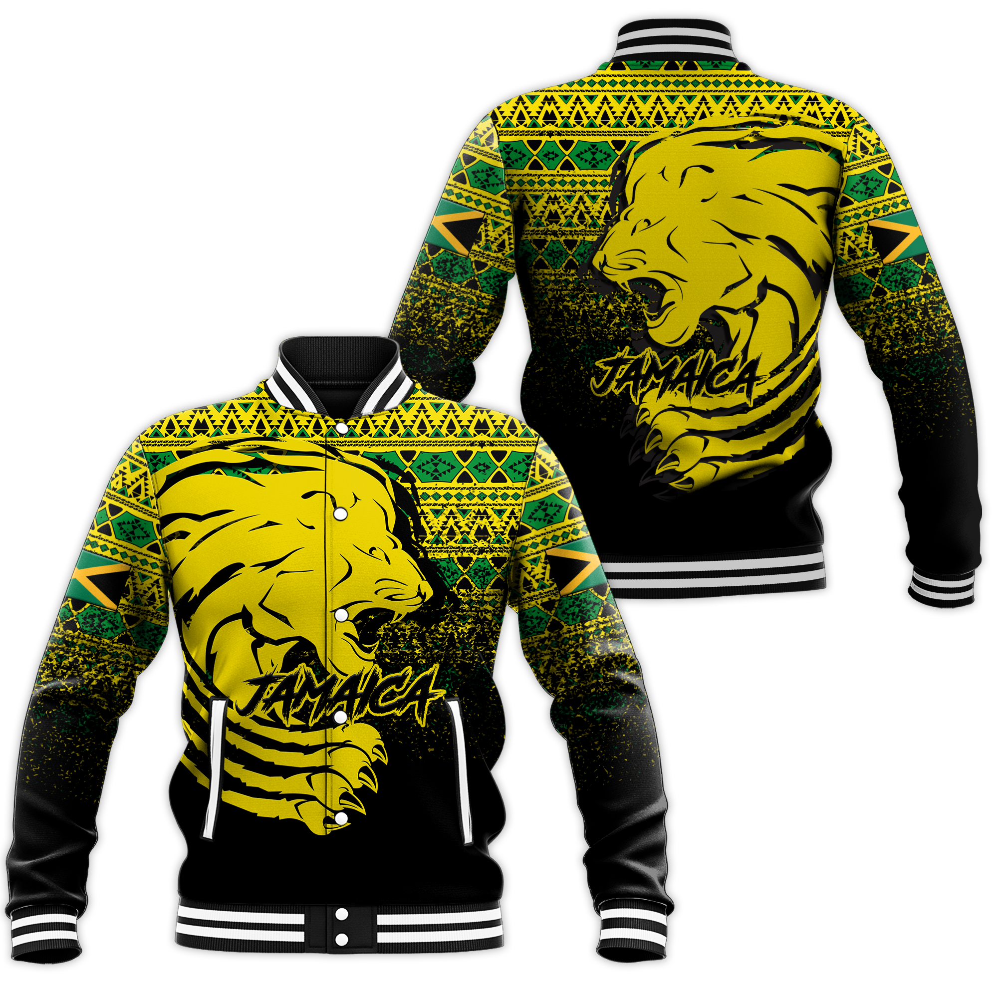 Jamaica Lion Legend Baseball Jacket LT12 - Wonder Print Shop