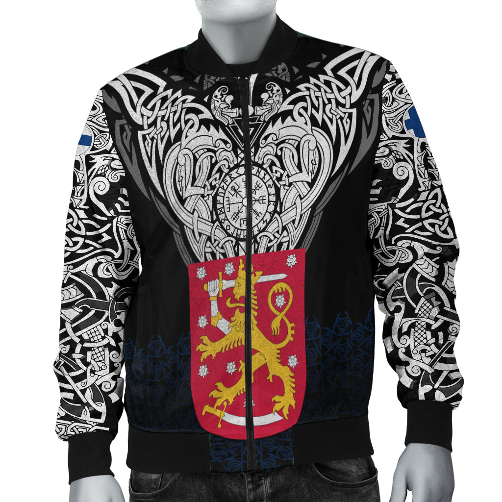 Viking Bomber Jacket Finland Viking Symbol RLT12 - Wonder Print Shop