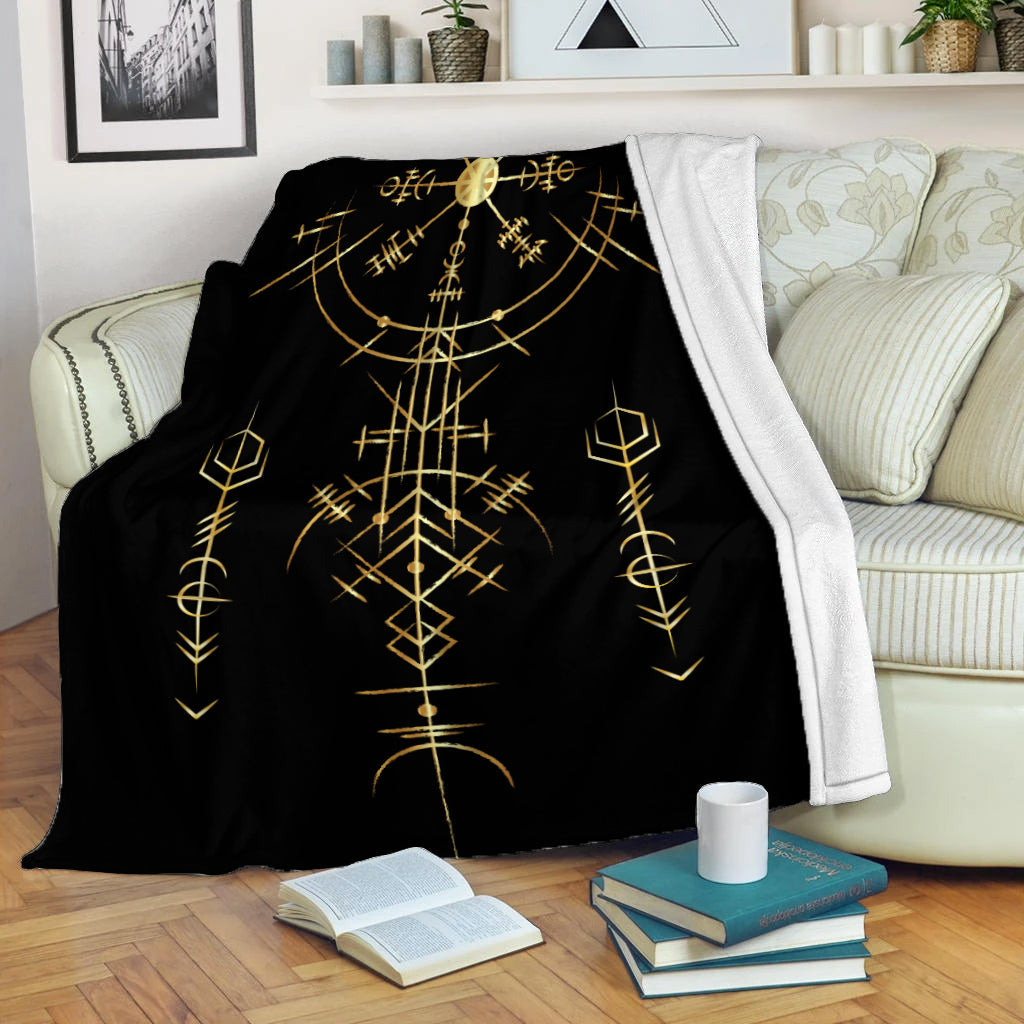 viking-helm-of-awe-gold-art-blanket