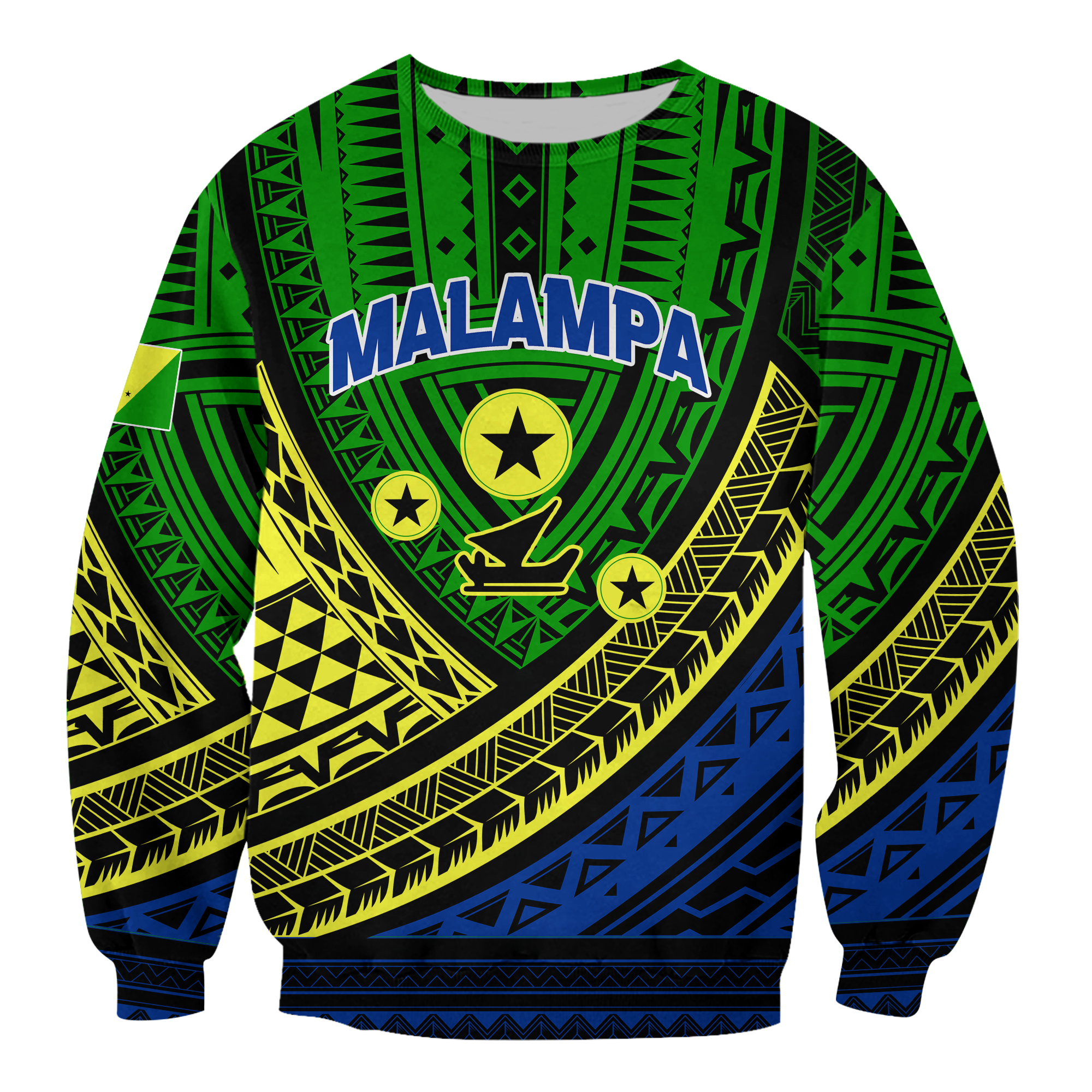 Custom Personalised Vanuatu Malampa Province Tribal Pattern Sweatshirt LT12 - Wonder Print Shop