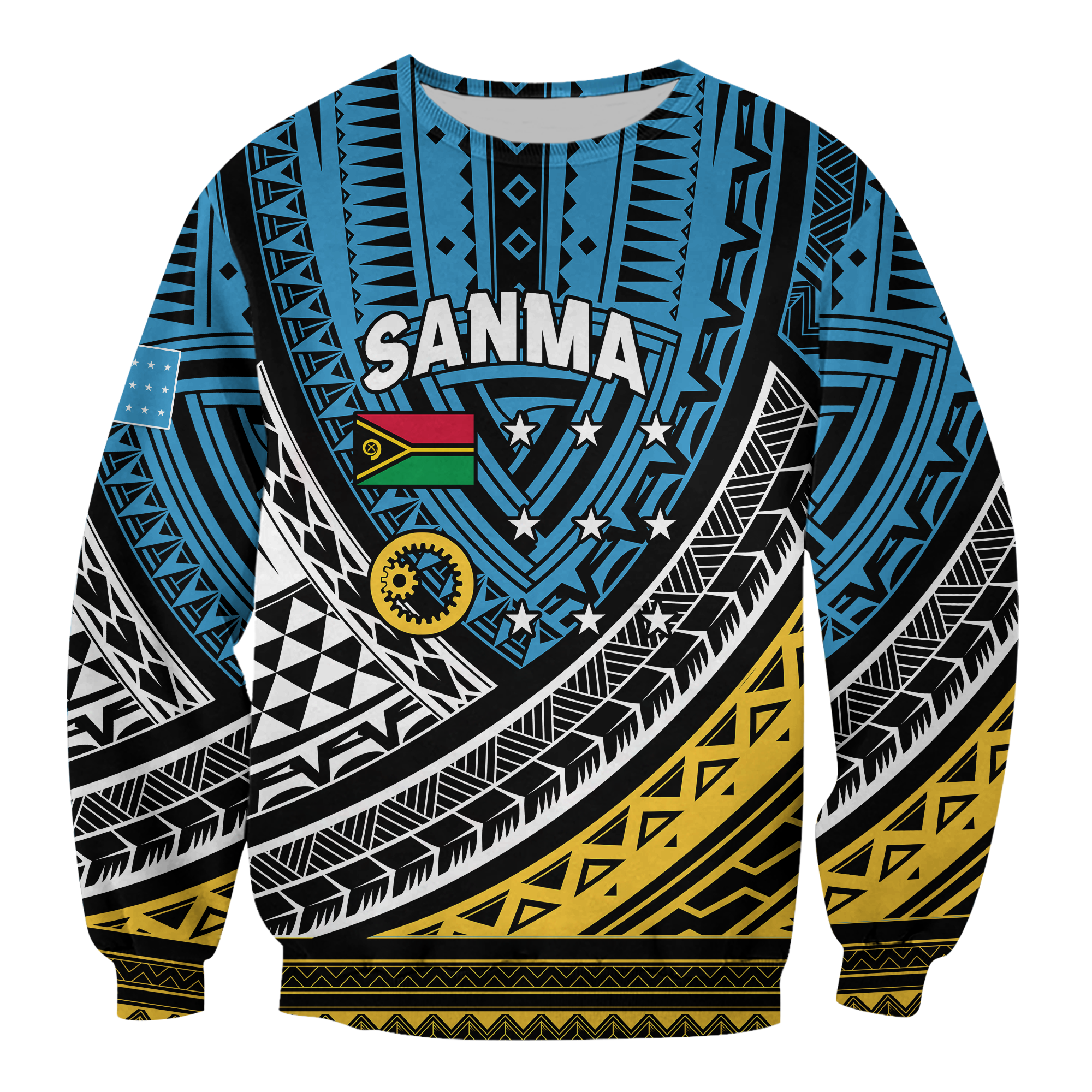 Custom Personalised Vanuatu Sanma Province Tribal Pattern Sweatshirt LT12 - Wonder Print Shop