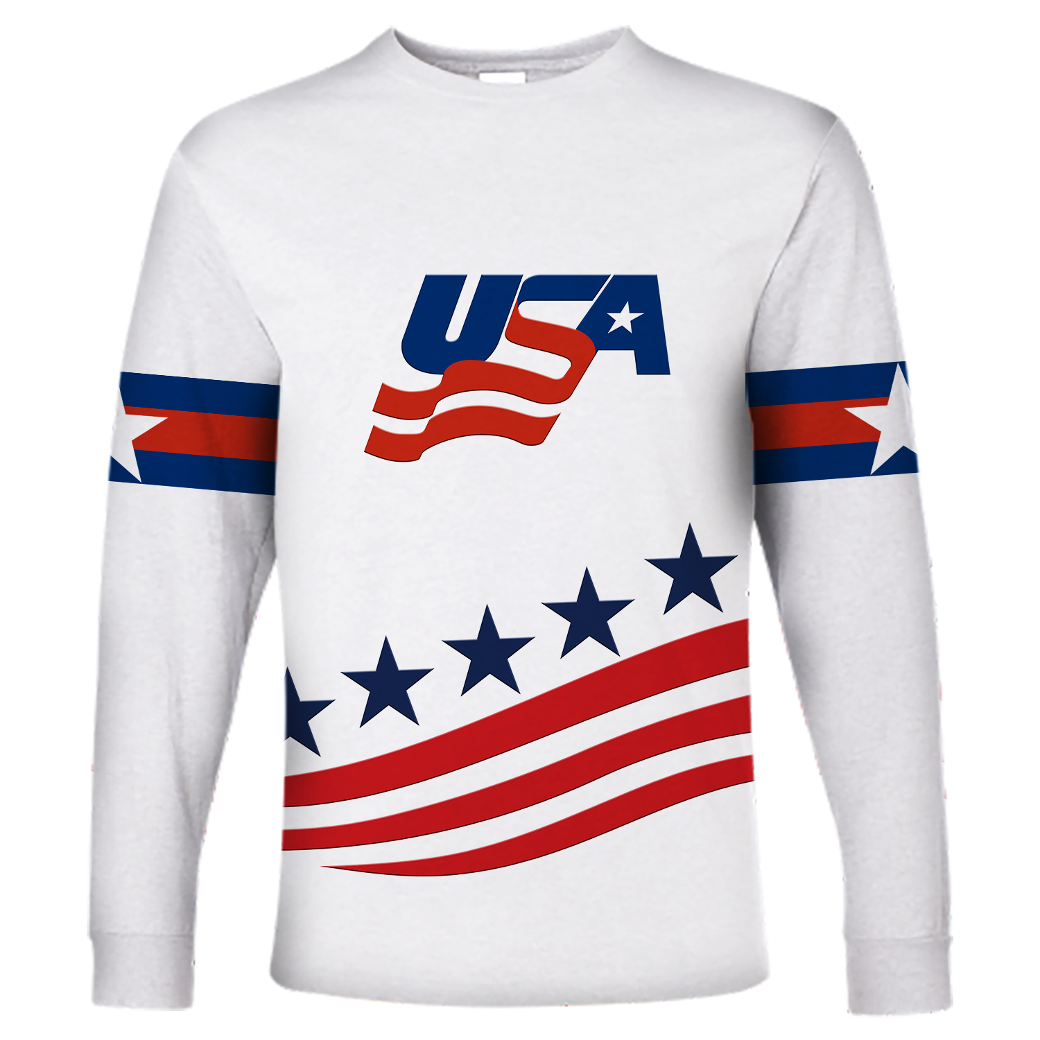 (Custom Personalised) USA Hockey Pride Long Sleeve Shirt LT12 - Wonder Print Shop