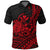 Hawaii Turtle With Hibiscus Tribal Polo Shirt Red LT12 - Wonder Print Shop