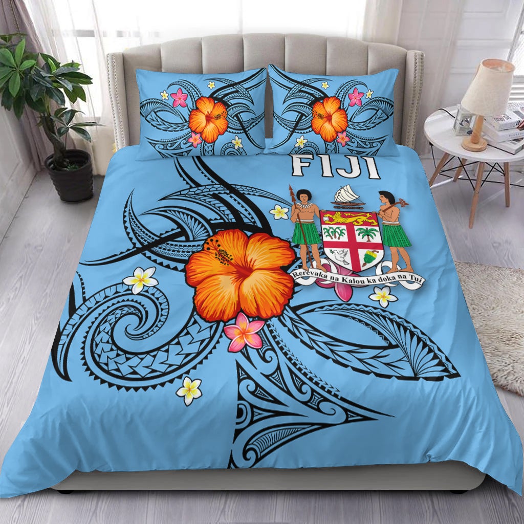 Fiji Bedding Set - Hibiscus With Tribal LT12 - Wonder Print Shop