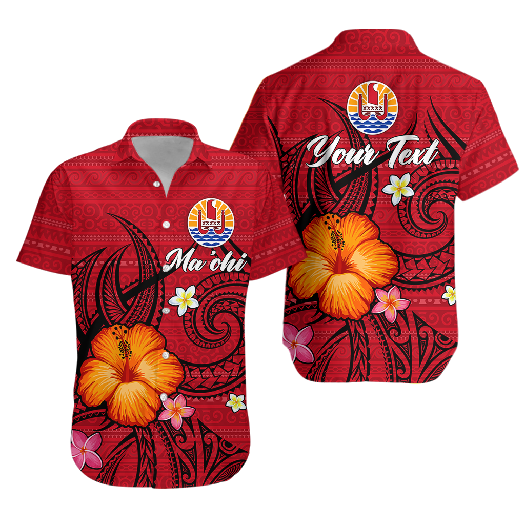 (Custom Personalised) Tahiti Maohi Hawaiian Shirt - Hibiscus With Tribal LT12 - Wonder Print Shop