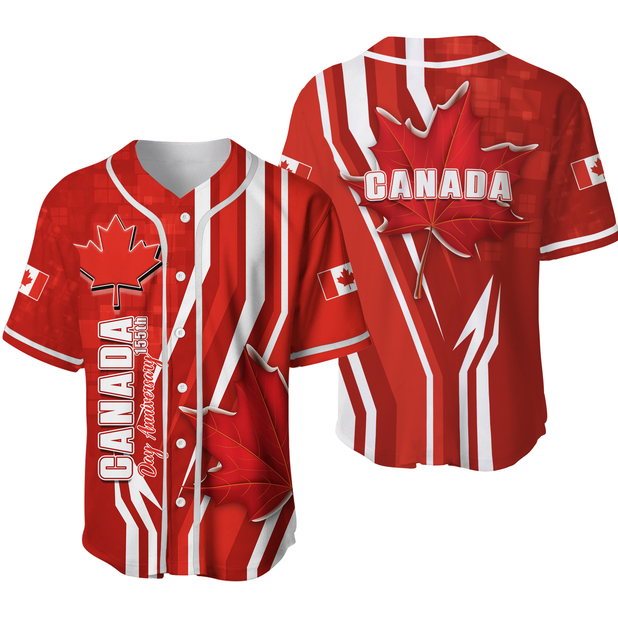 Canada Day Anniversary Pride Baseball Jersey LT12 - Wonder Print Shop