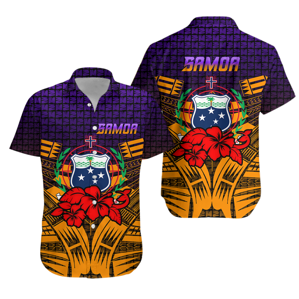 Samoa Hawaiian Shirt Hibiscus With Tribal LT12 - Wonder Print Shop