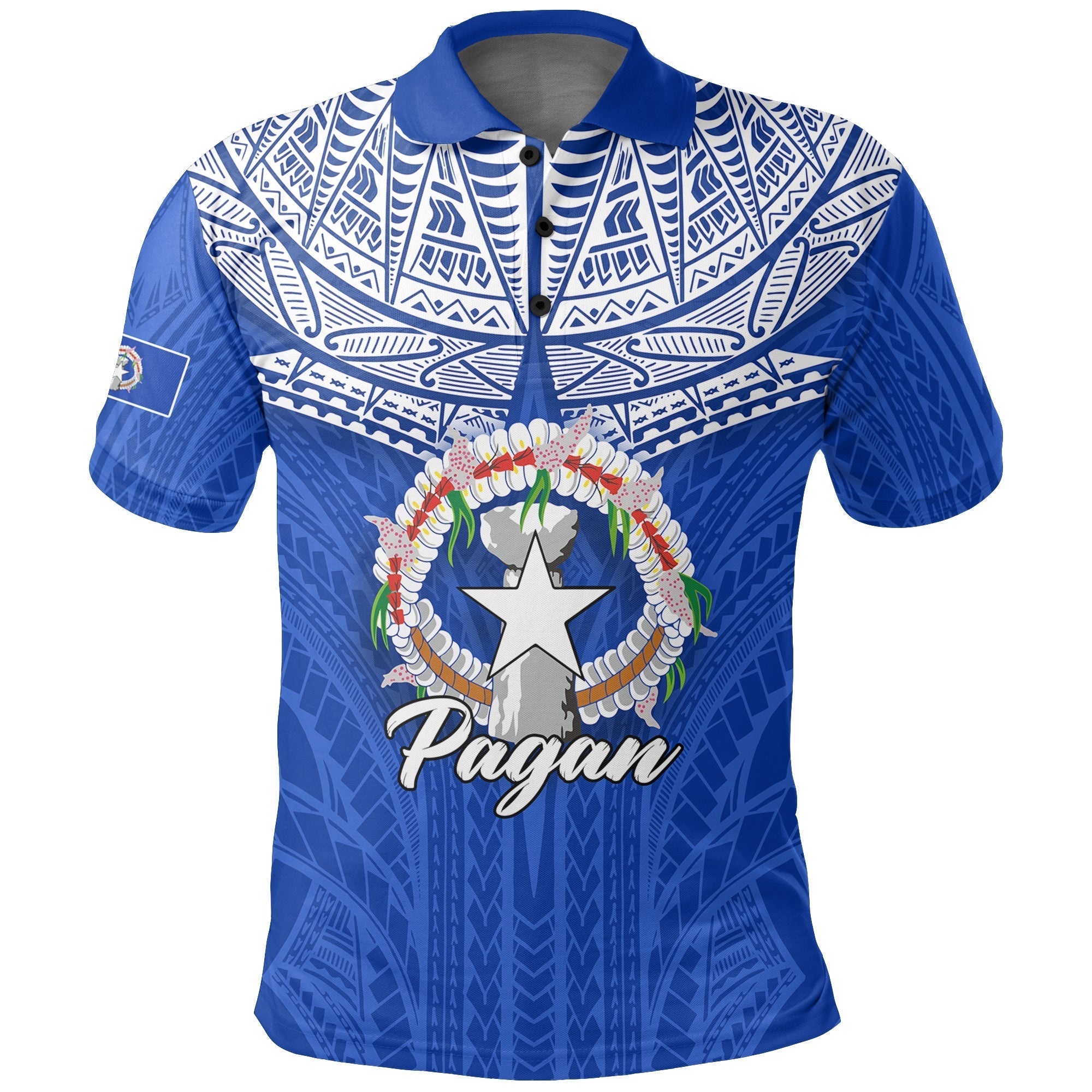 Custom Northern Mariana Islands Polo Shirt Pagan LT12 - Wonder Print Shop